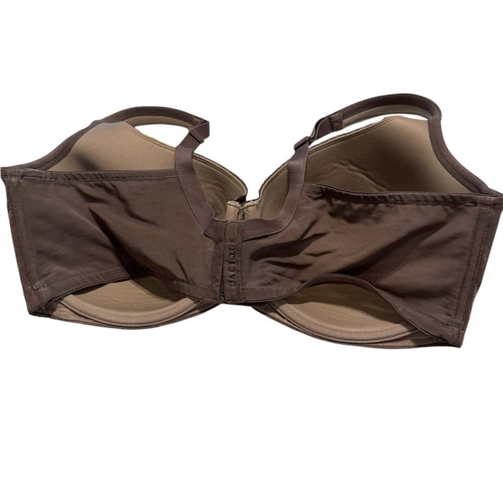 Lane Bryant Cacique Lace Lightly Lined Balconette Bra Mocha Size 44DDD - Picture 2 of 4